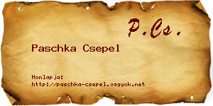 Paschka Csepel névjegykártya